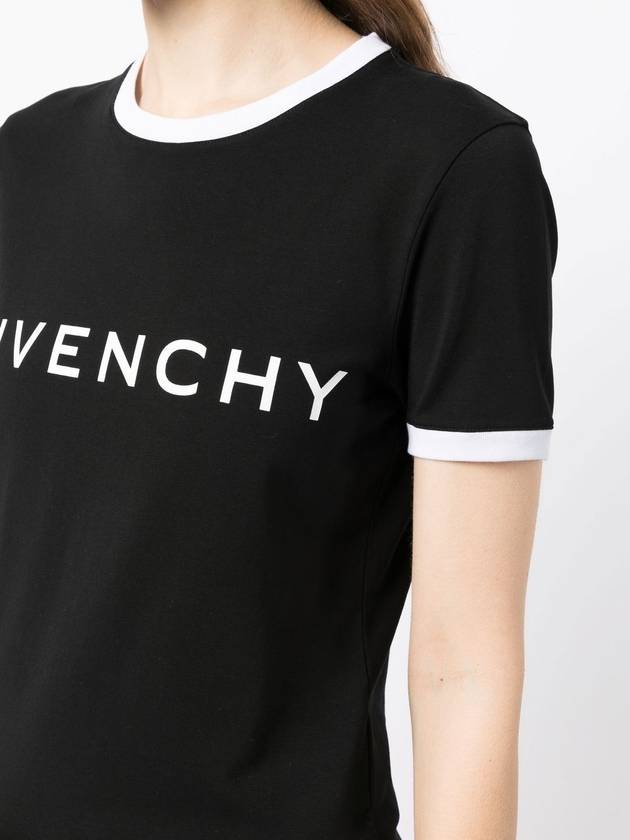 Archetype Slim Fit Cotton Short Sleeve T-Shirt Black - GIVENCHY - BALAAN 5