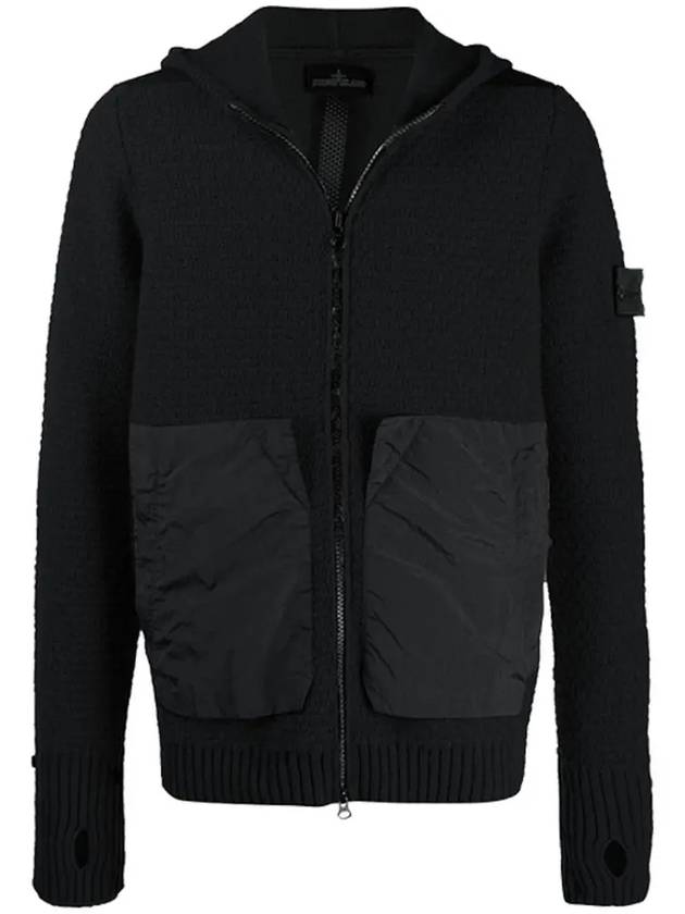 Shadow Wappen Hooded Zip Up Black - STONE ISLAND - BALAAN 3