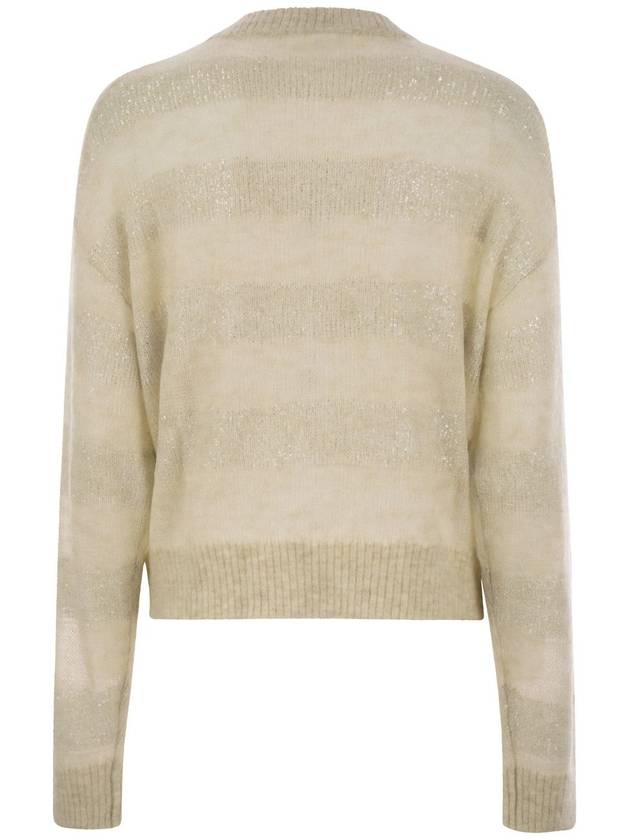 Striped mohair and wool sweater - BRUNELLO CUCINELLI - BALAAN 2