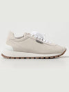 Chain Suede Low Top Sneakers Ivory - BRUNELLO CUCINELLI - BALAAN 3