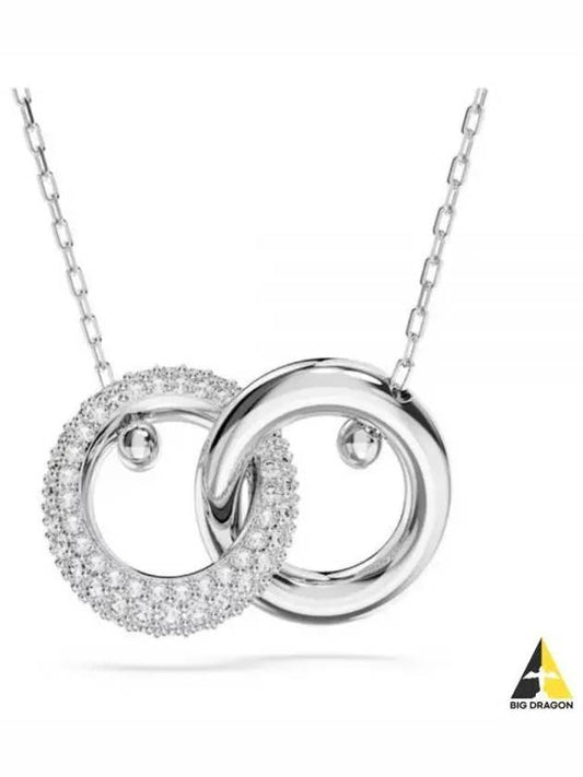 Dextera Interlocking Loop Pendant Necklace Silver - SWAROVSKI - BALAAN 2