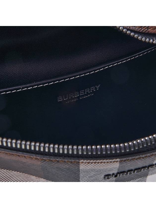 Checked Leather Bum Belt Bag Dark Birch Brown - BURBERRY - BALAAN 11