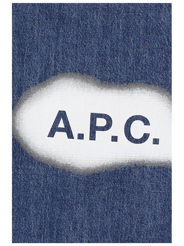 Logo Lou Mini Denim Tote Bag Indigo - A.P.C. - BALAAN 4