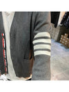 Milano Stitch 4-Bar Cardigan Medium Grey - THOM BROWNE - BALAAN 9