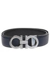 Reversible Adjustable Gancini Belt Black - SALVATORE FERRAGAMO - BALAAN 2