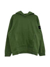 Waffen Patch Cotton Fleece Hoodie Olive - STONE ISLAND - BALAAN 1