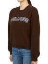 Sherpa Fleece Crew Neck Sweatshirt Brown - SPORTY & RICH - BALAAN 5