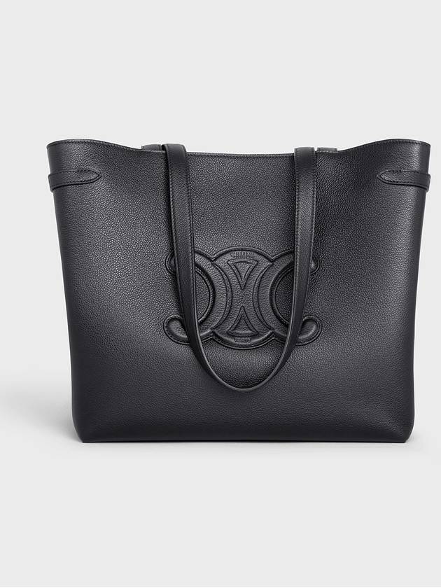 Cabas Anais Cuir Grain Calfskin Tote Bag Black - CELINE - BALAAN 4