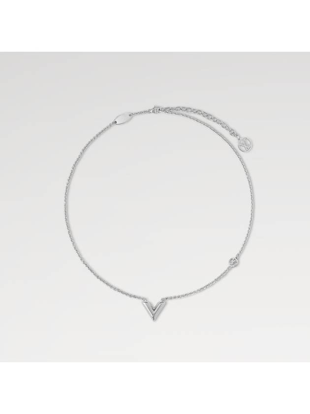 Essential V Supple Necklace Silver - LOUIS VUITTON - BALAAN 2