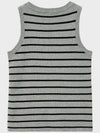 Square neck knit sleeveless black gray - NOIRER - BALAAN 3