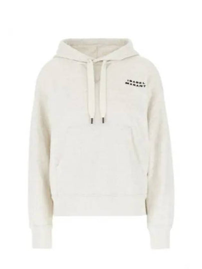 Sylla Embroidered Logo Oversized Hoodie Ecru - ISABEL MARANT - BALAAN 2