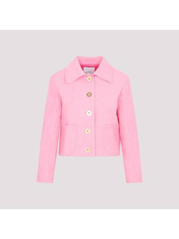 Tweed Short Tailored Jacket Pink - PATOU - BALAAN 1