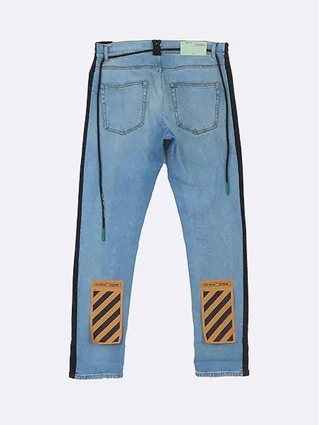 OMYA025R19C32021 Men s light blue denim with back patch detail 34 - OFF WHITE - BALAAN 2