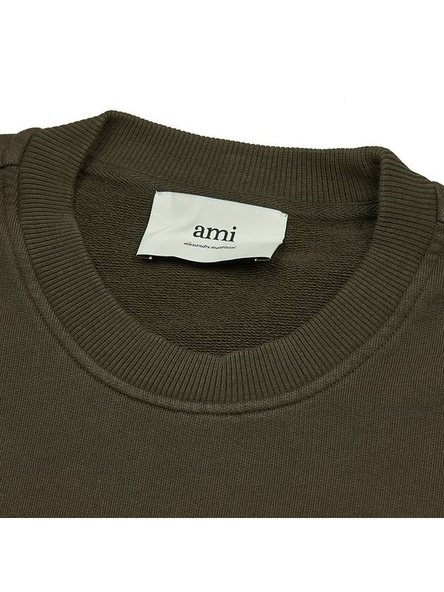 De Coeur Embossed Logo Crewneck Sweatshirt Brown - AMI - BALAAN 5