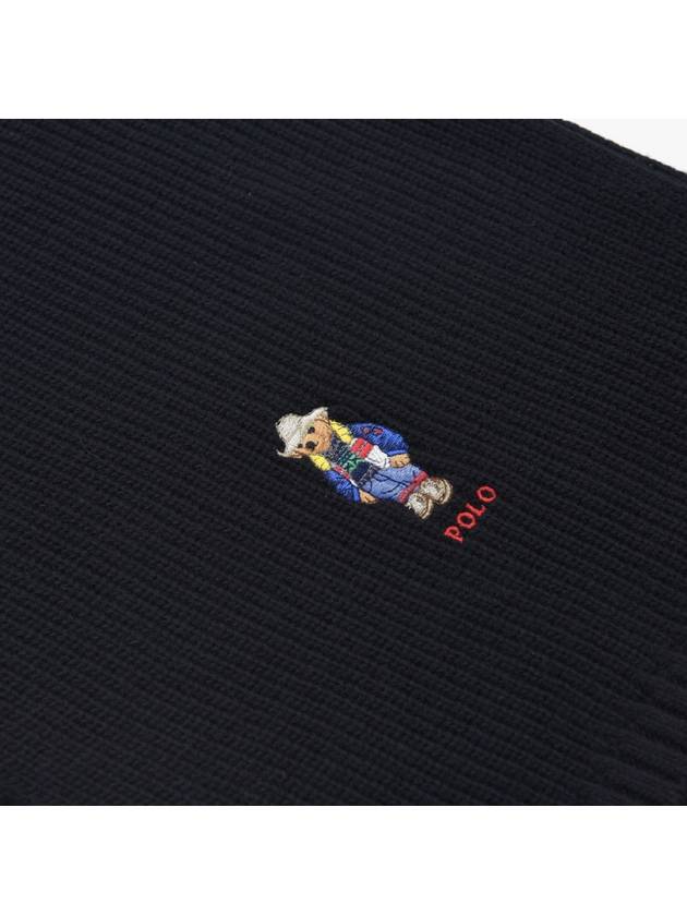 Holiday Bear Wool Muffler Black - POLO RALPH LAUREN - BALAAN 4