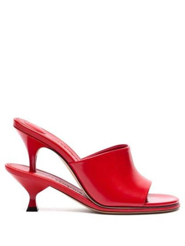 Jacquemus The Double Mule Sandals Heel Red - JACQUEMUS - BALAAN 1