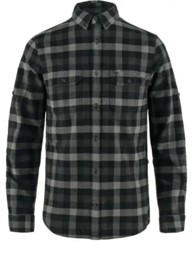 Skog Check Long Sleeve Shirt Grey Black - FJALL RAVEN - BALAAN 2