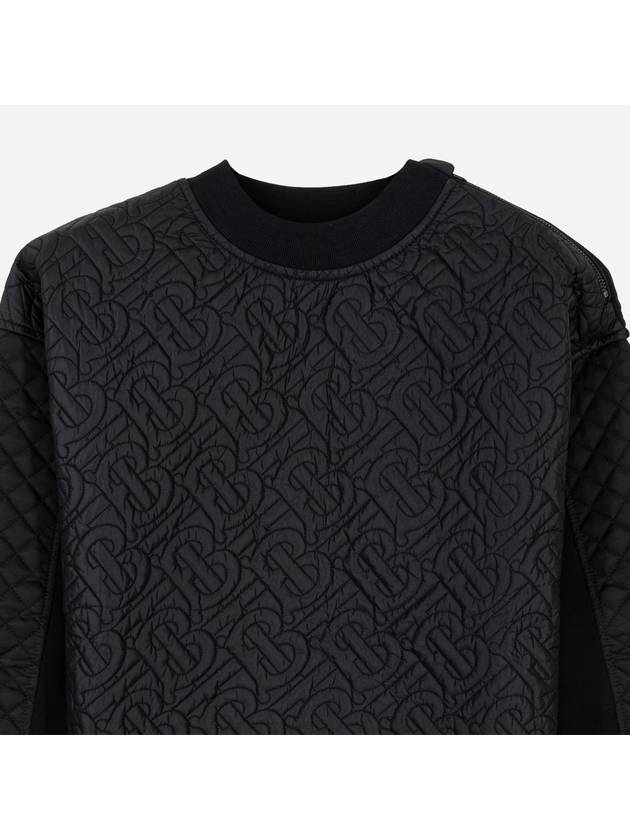 Kids embossed logo quilted sweatshirt black 8037457 - BURBERRY - BALAAN 2