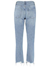 Riley Crop Denim Straight Jeans Blue - AGOLDE - BALAAN 3