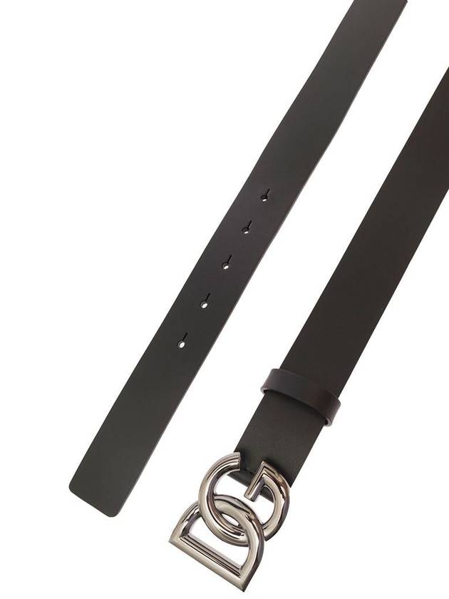 Logo Leather Belt Black - DOLCE&GABBANA - BALAAN 3