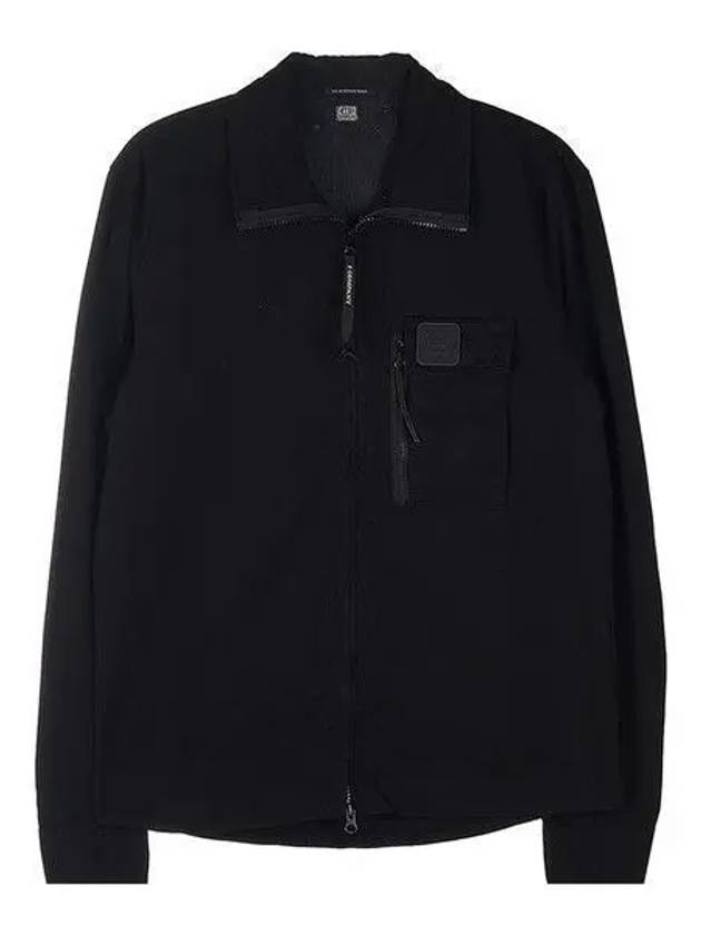 Lens Wappen Gabardine Zip-Up Jacket Black - CP COMPANY - BALAAN 2