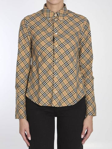 Check cotton shirt - BURBERRY - BALAAN 1