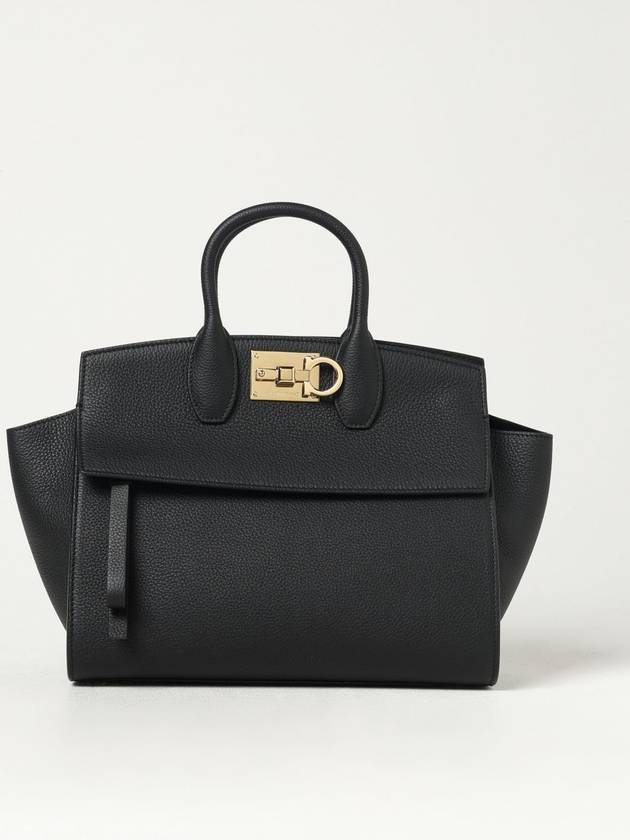 Studio Soft Top Handle Tote Bag Black - SALVATORE FERRAGAMO - BALAAN 2