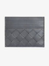 Intrecciato Leather Card Wallet Grey - BOTTEGA VENETA - BALAAN 2