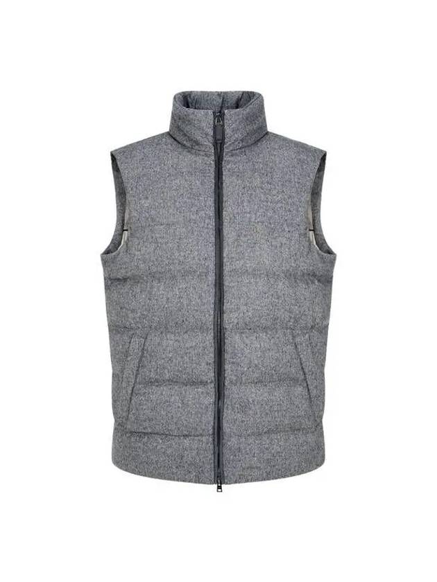 Men s soft texture goose down padded vest melange gray 271368 - HERNO - BALAAN 1