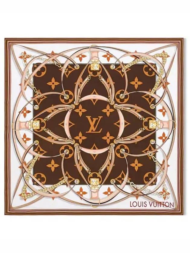 Ultimate Monogram Square 90 Scarf Brown - LOUIS VUITTON - BALAAN 2