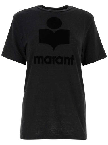 Zewel Logo Short Sleeve T Shirt Black - ISABEL MARANT ETOILE - BALAAN 1