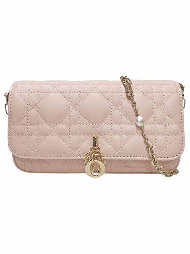 S0977ONMJ M413 Pink Cannage Lambskin Lady Phone Pouch Chain Bag - DIOR - BALAAN 1