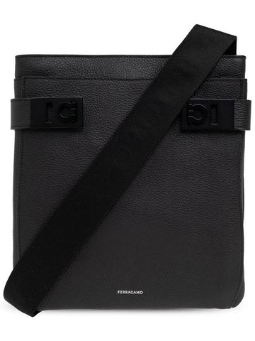 FERRAGAMO Shoulder Bag 'Twins', Men's, Black - SALVATORE FERRAGAMO - BALAAN 1