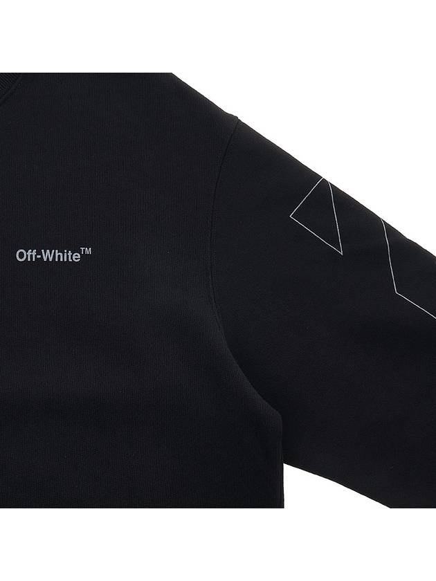 Diag Outline Crew Neck Sweatshirt Black - OFF WHITE - BALAAN 5