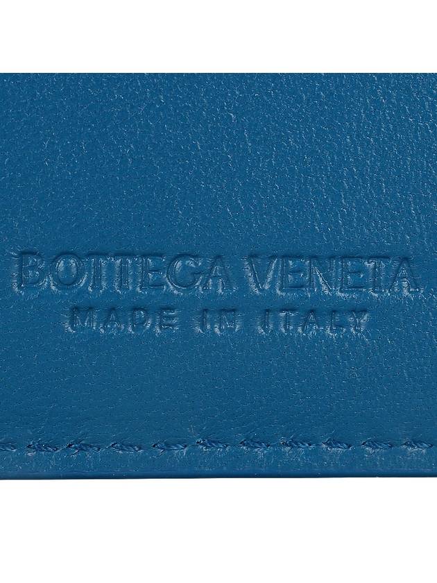 Intrecciato Lambskin Calfskin Card Wallet Deep Pacific - BOTTEGA VENETA - BALAAN 5