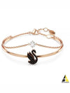 Iconic Swan Chain Bangle Black Rose Gold - SWAROVSKI - BALAAN 2