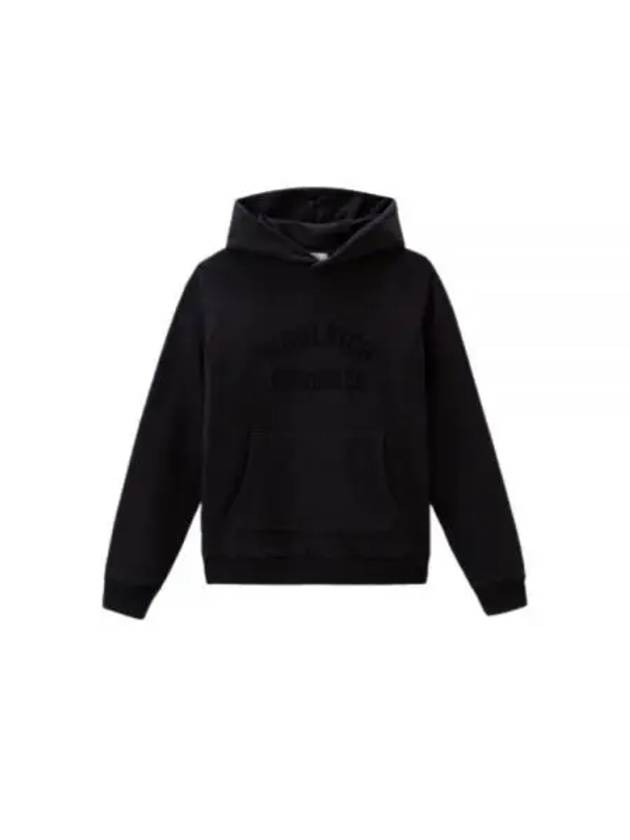 Hoodie in Pure Cotton CFWOSW0202MRUT3290 100 Logo Cotton Hoodie - WOOLRICH - BALAAN 1