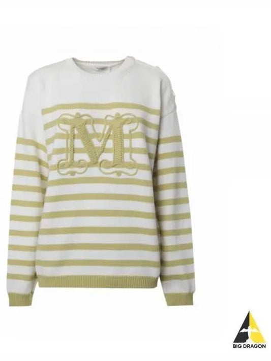 Women's Ragno Striped Knit Top Yellow - MAX MARA - BALAAN 2