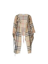 Check Cotton Cape Beige - BURBERRY - BALAAN 2