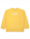 Kids Logo Print Sweatshirt Yellow - FENDI - BALAAN 2