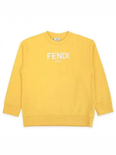 Kids Logo Print Sweatshirt Yellow - FENDI - BALAAN 2