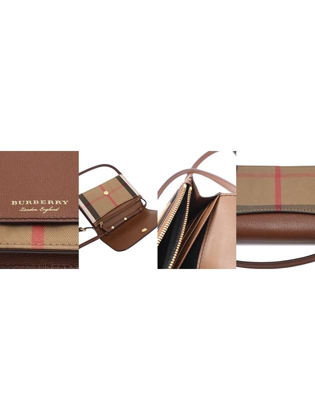 Women s Burberry 80463211 House Check Brown Calfskin Gold Plated New Hampshire WOC Cross Bag gt Gangbuk used luxury goods - BURBERRY - BALAAN 10