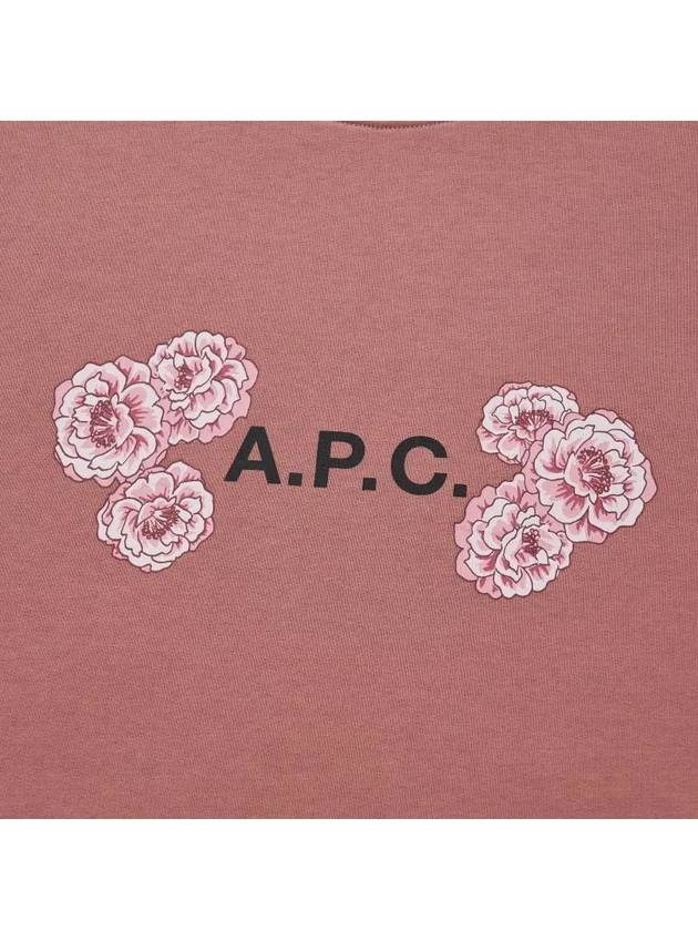 Flower Logo Sweatshirt Pink - A.P.C. - BALAAN 4