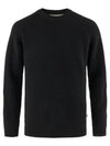 Men's Ovik Rib Sweater Black - FJALL RAVEN - BALAAN 2