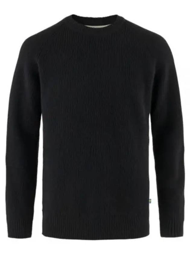 Men's Ovik Rib Sweater Black - FJALL RAVEN - BALAAN 2