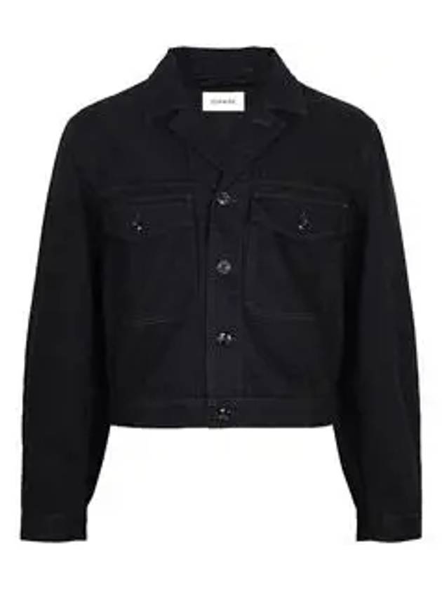 Workwear Collar Trucker Jacket Black - LEMAIRE - BALAAN 6