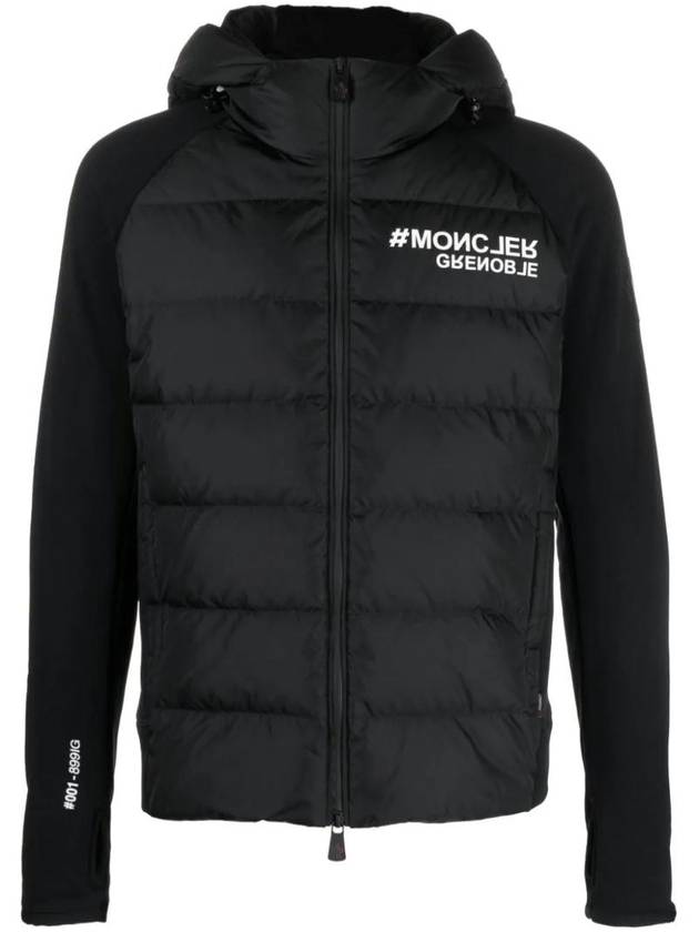 Grenoble Logo Cardigan Black - MONCLER - BALAAN 1