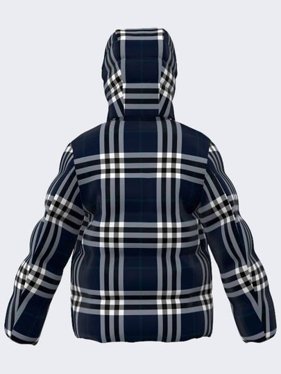 Larrick Check Hooded Padding Navy - BURBERRY - BALAAN 2