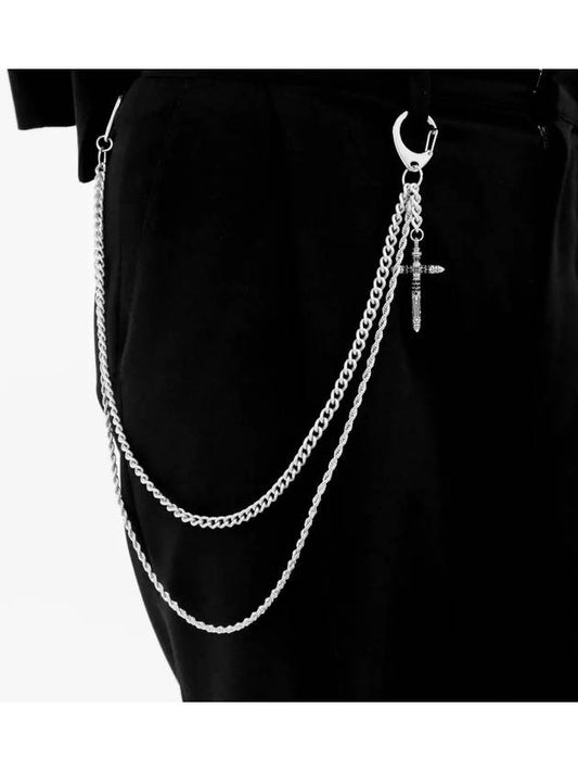 Fashion Cross Pants Chain Surgical Steel CLEF CROSS TROUSER CHAIN - BASSCLEF - BALAAN 2