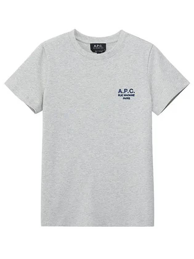 Denise Embroidered Logo Short Sleeve T-shirt Ecru - A.P.C. - BALAAN 3